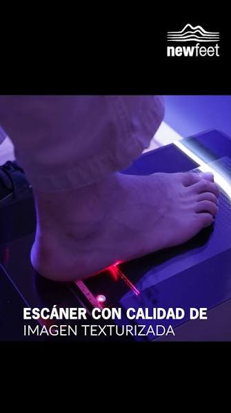 Escáner Newfeet capturando la superficie del pie
